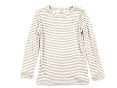 Joha grey stripe bluse merino wool/silk